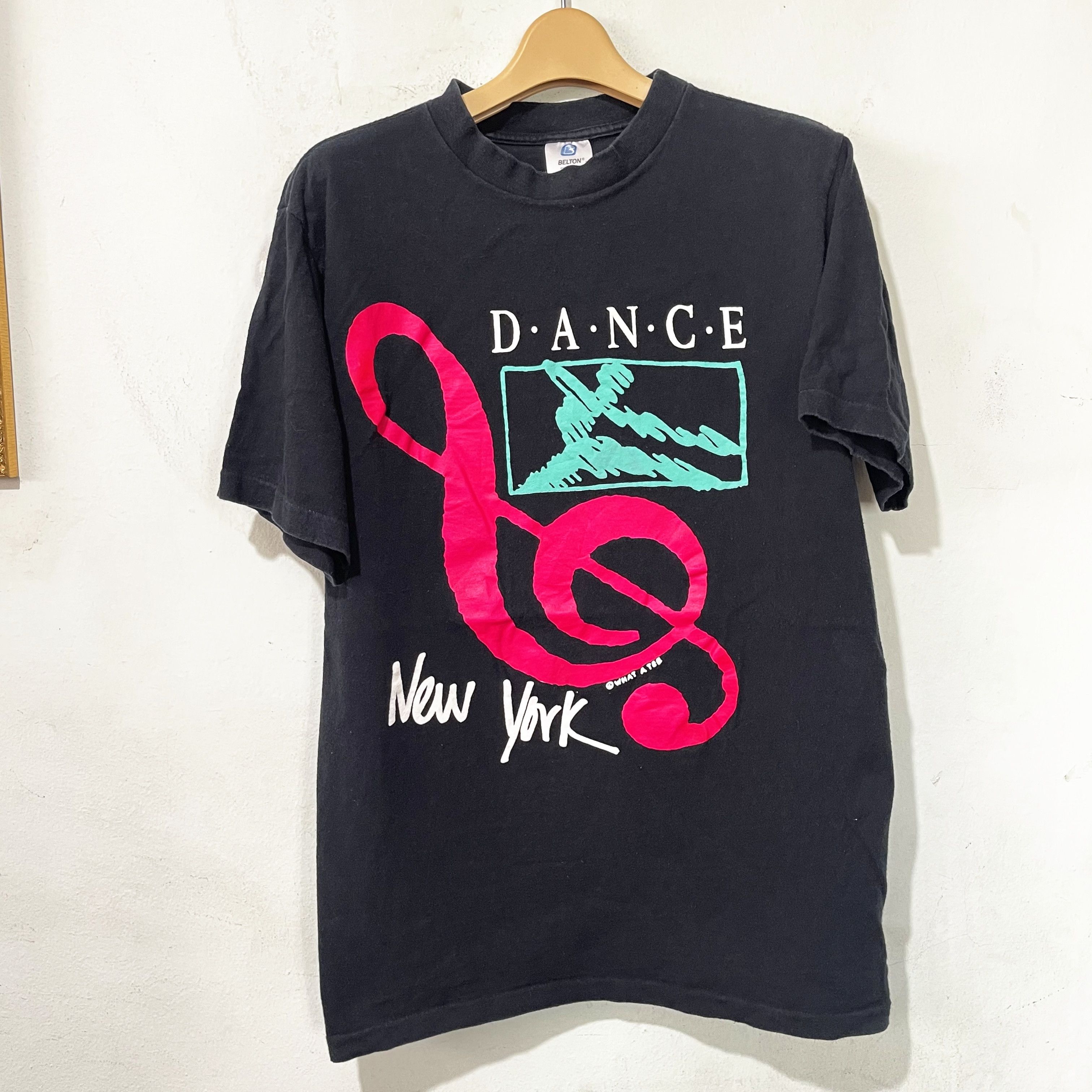 Vintage Vintage 90s Dance New York T-Shirt Size US M / EU 48-50 / 2 - 1 Thumbnail