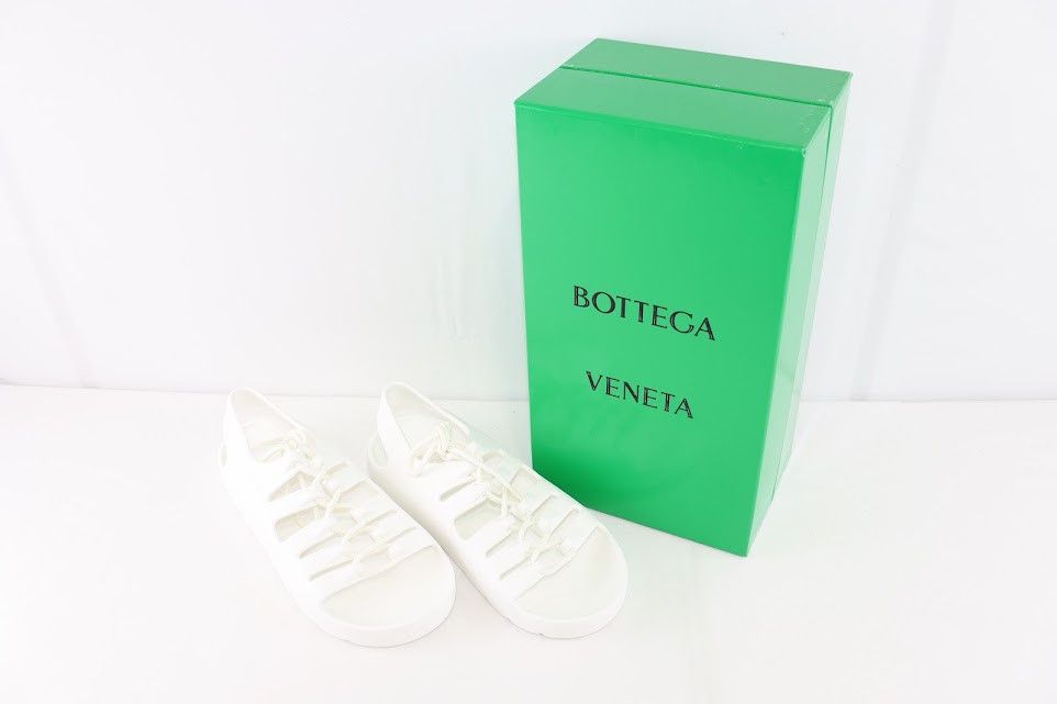 Bottega Veneta o1rshd1 Gel Rubber Jelly Sandal in Chalk Size US 7 / EU 40 - 11 Thumbnail