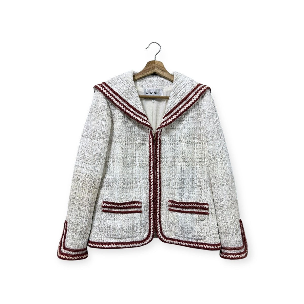 Chanel Authentic❤️Chanel Iconic Paris/Hamburg Maritime Tweed Jacket Size S / US 4 / IT 40 - 2 Thumbnail