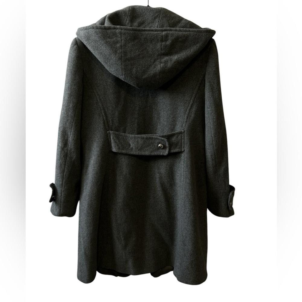 Designer Cozy Gray Hooded Coat - Stylish Outerwear Size XL / US 12-14 / IT 48-50 - 3 Thumbnail