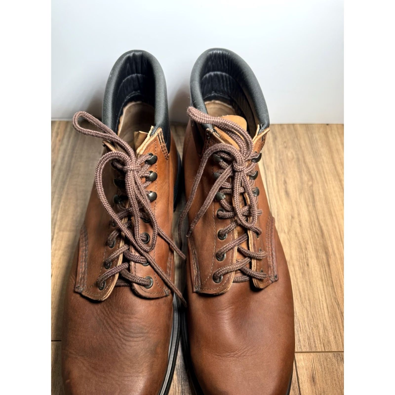 Red Wing VINTAGE Red Wing Shoes Work Boots 207 Brown Leather Lace Up Sz 14 B MADE USA Mens Boots Size US 14 / EU 47 - 6 Thumbnail