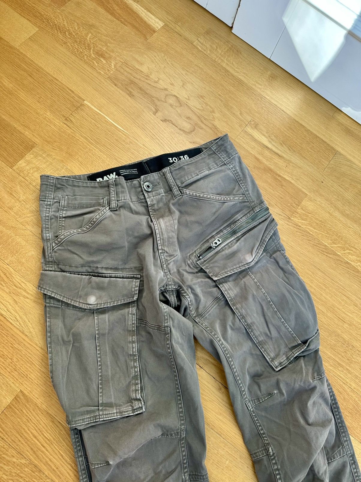 G-Star Vintage G-star Raw Cargo Pants Multi Pocket Fit Logo Size US 30 / EU 46 - 8 Thumbnail