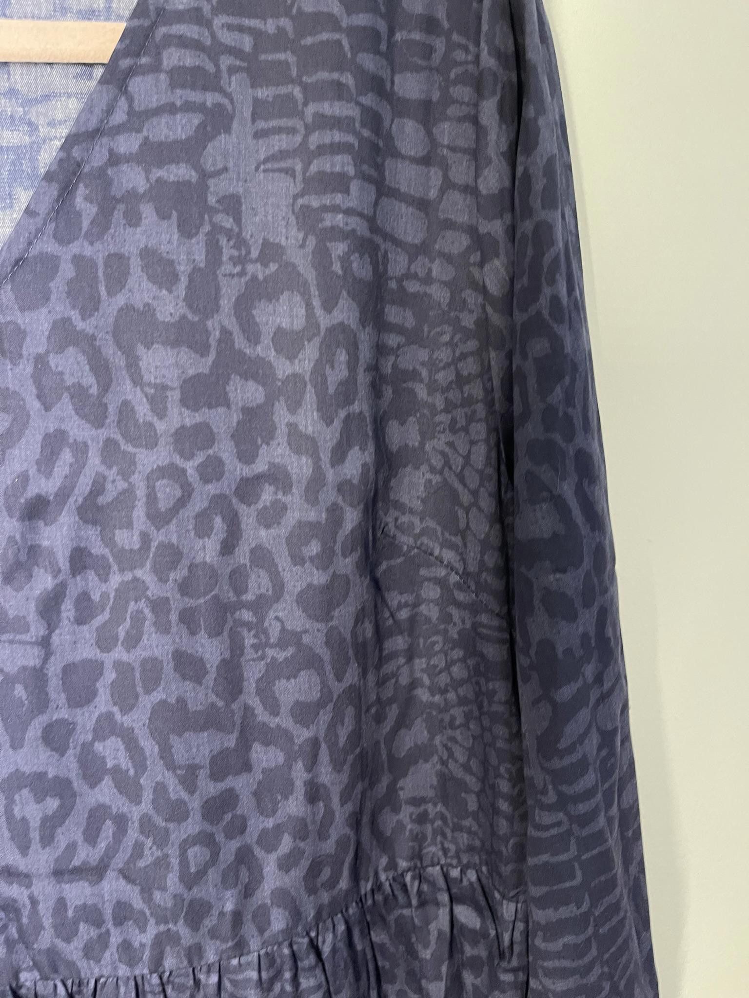 Designer Blue Leopard Print Denim Dress Size XXL / US 16-18 / IT 52-54 - 3 Thumbnail
