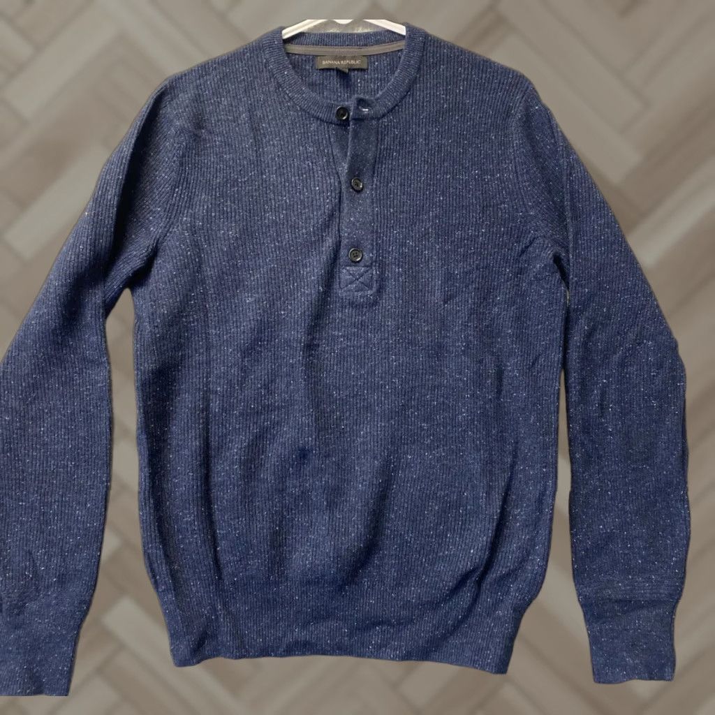 Banana Republic Banana Republic Shirt Mens Blue Knit Long Sleeve Henley Casual Outdoors /108-56 Size US S / EU 44-46 / 1 - 1 Thumbnail