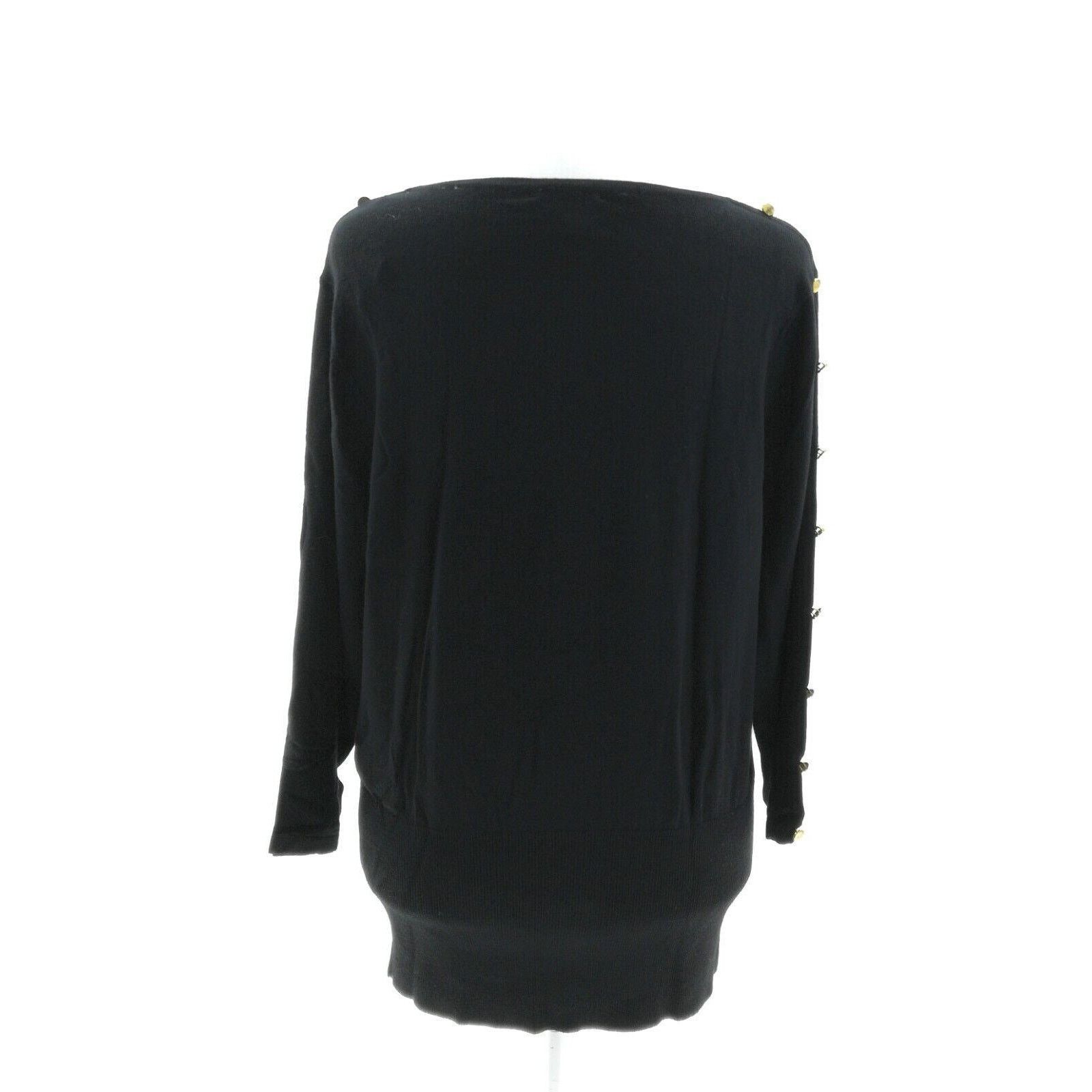 Other Objects Dart Black Sweater with Button Detailing Size Large Size L / US 10 / IT 46 - 3 Thumbnail