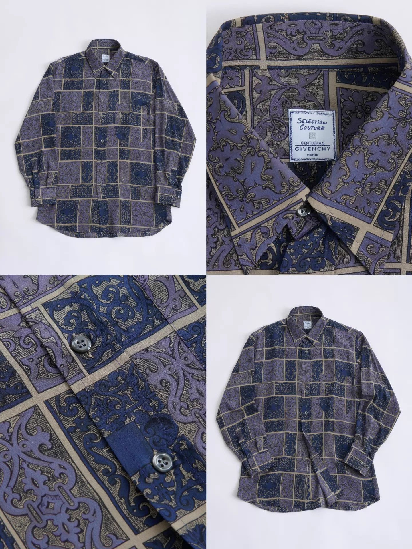 Givenchy Givenchy 90s Silk Baroque Print Shirt Size M / US 6-8 / IT 42-44 - 8 Thumbnail