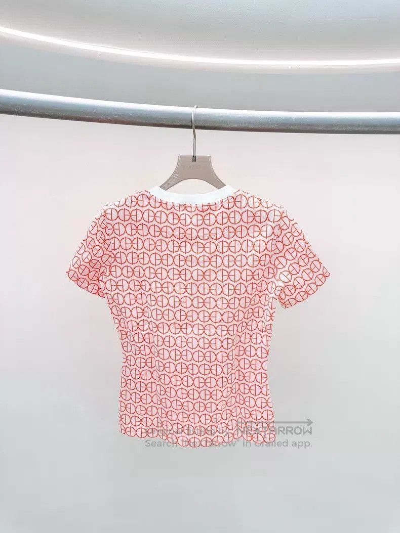 Hermes Hermes Orange and White Colorblock Knit Short Sleeve Size XXS / US 00 / IT 34 - 2 Thumbnail