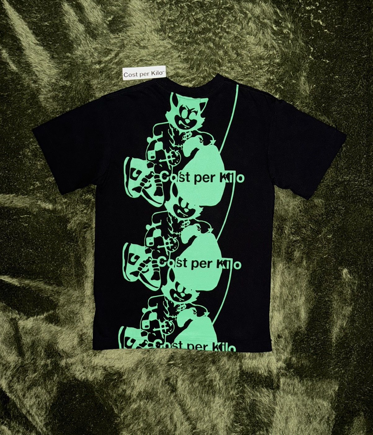 Japanese Brand [M] Cost per Kilo Parody Graphic Print T-Shirt – Black Size US M / EU 48-50 / 2 - 1 Thumbnail