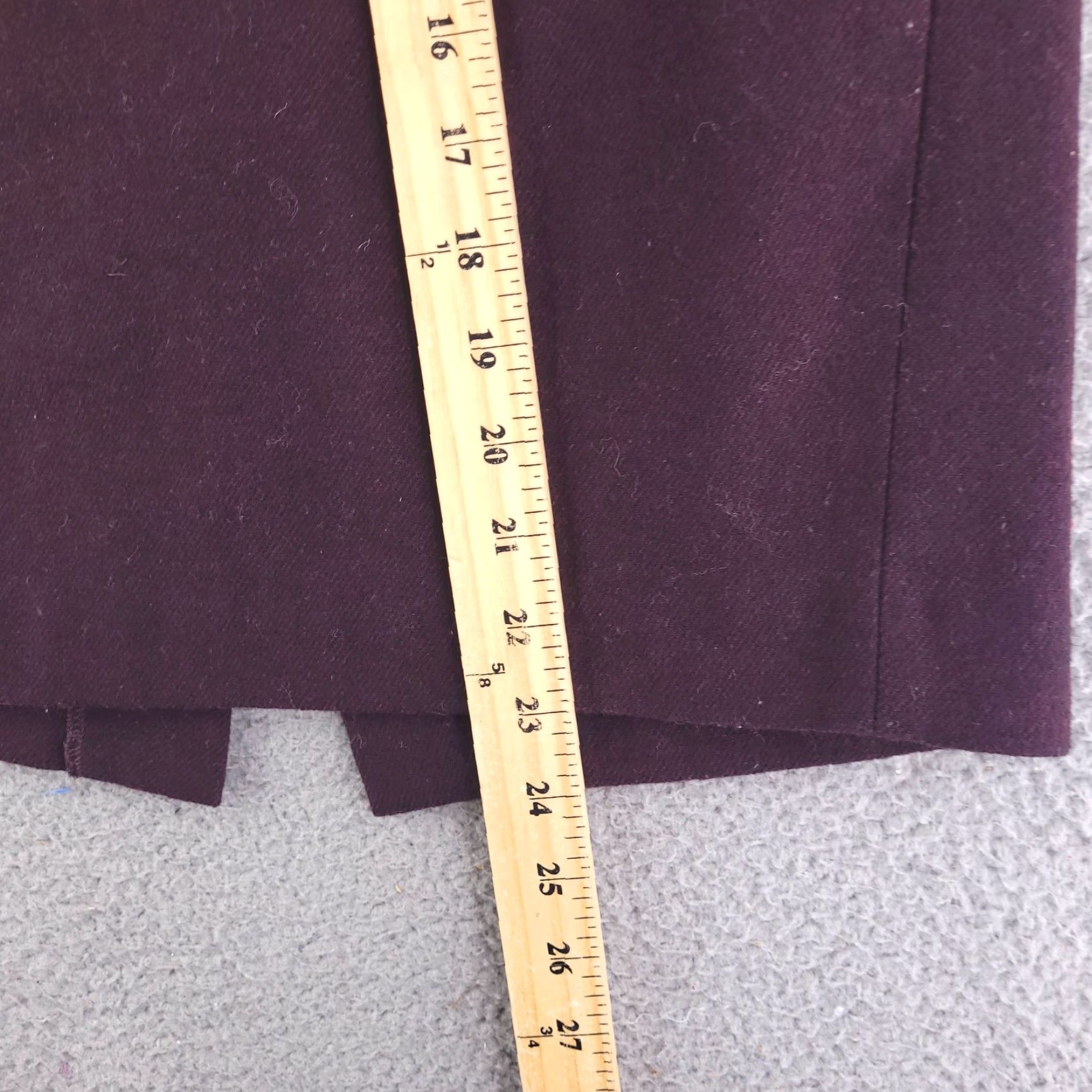 Talbots Uniqlo Skirt Womens Small Purple Wool Blend Pencil Knee Size 28" / US 6 / IT 42 - 7 Thumbnail