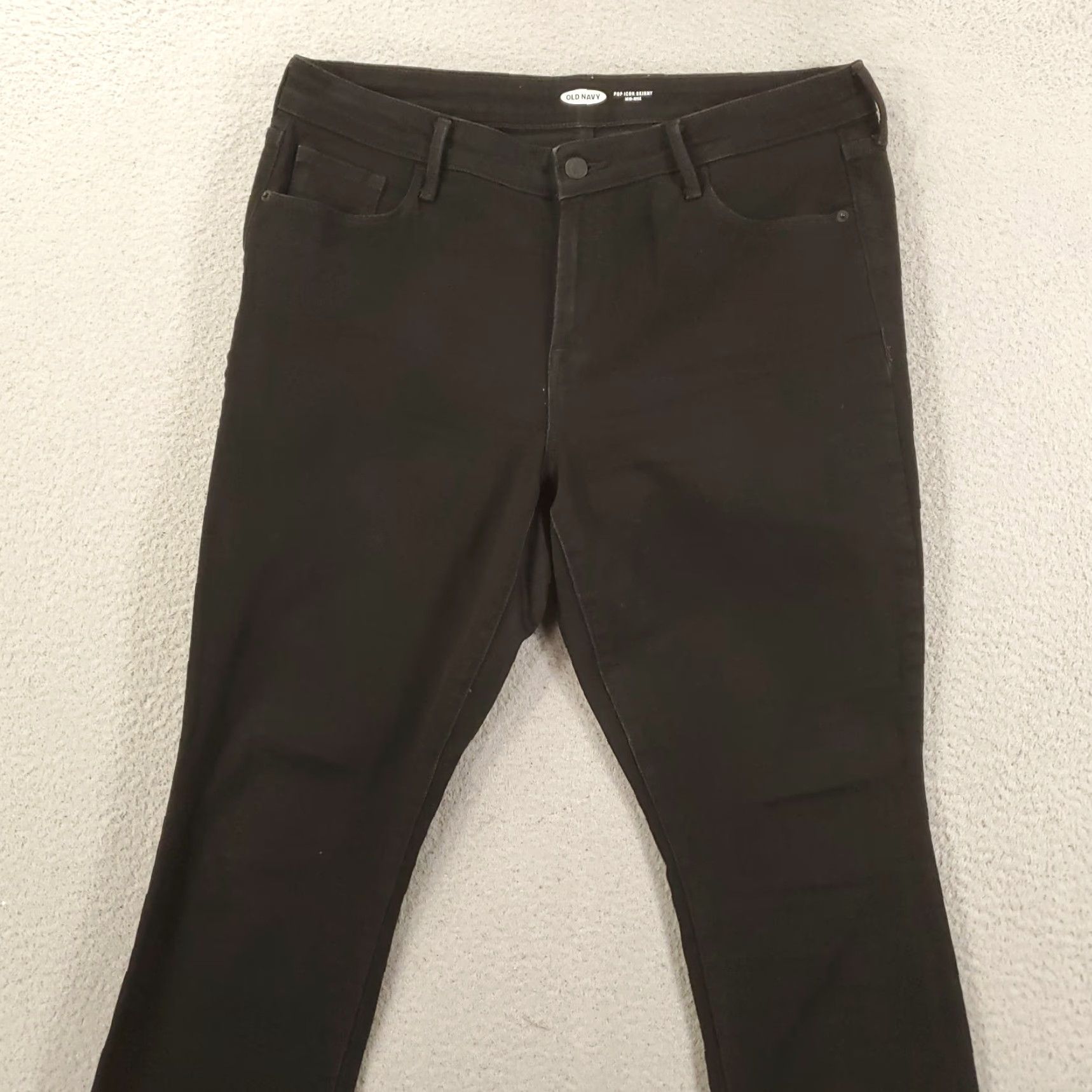 Old Navy Old Navy Jeans Womens 14 Black Denim Skinny 5-Pocket City Stretch Slim Regular Denim - Jeans Size 36" / US 14 / IT 50 - 3 Thumbnail