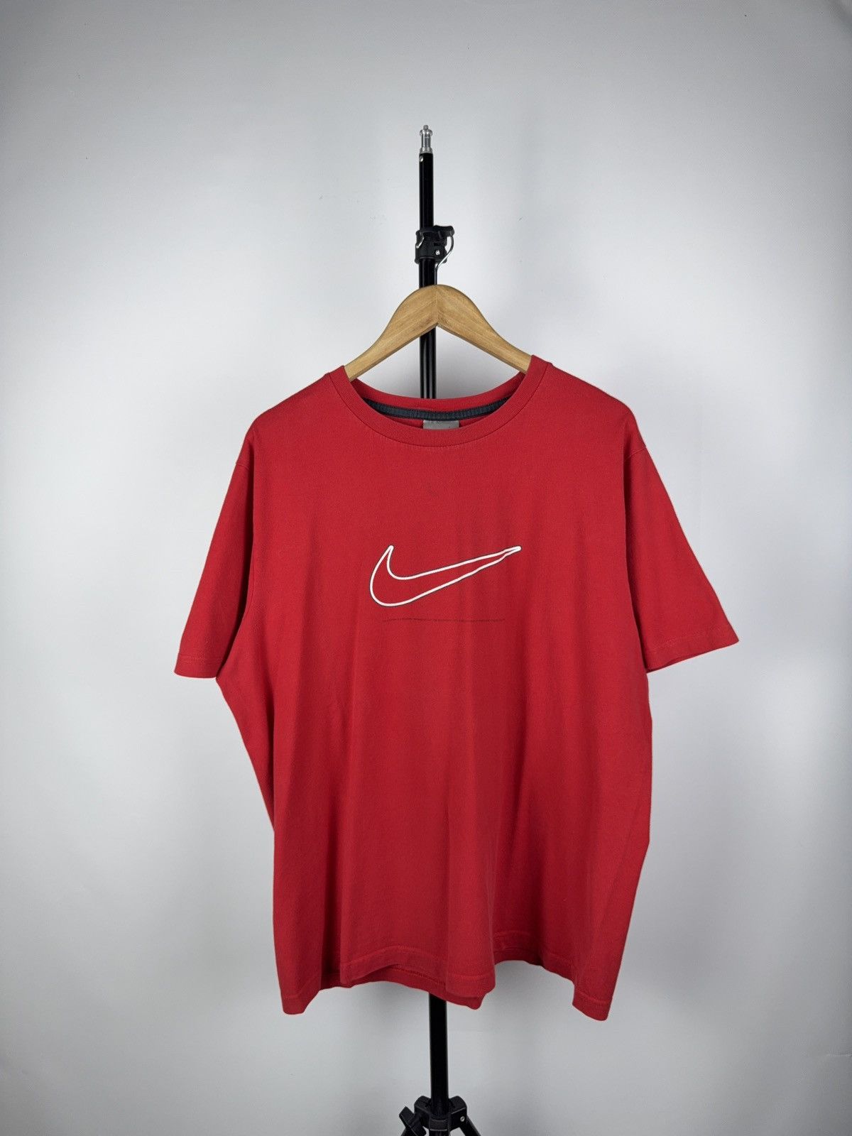 Nike × Vintage Vintage 90s Nike Swoosh Logo Y2K Retro Tee T-Shirt Size US XL / EU 56 / 4 - 1 Thumbnail