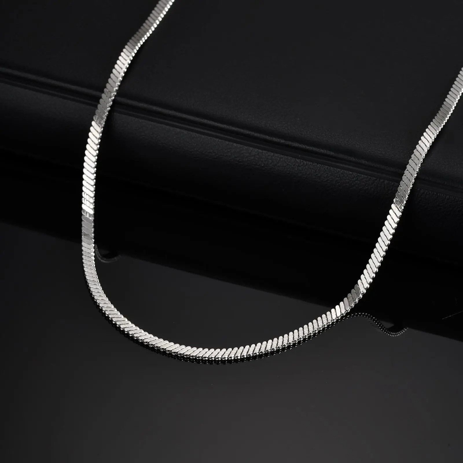 Vintage 3MM Flat Snake Chain Necklace Size ONE SIZE - 3 Thumbnail