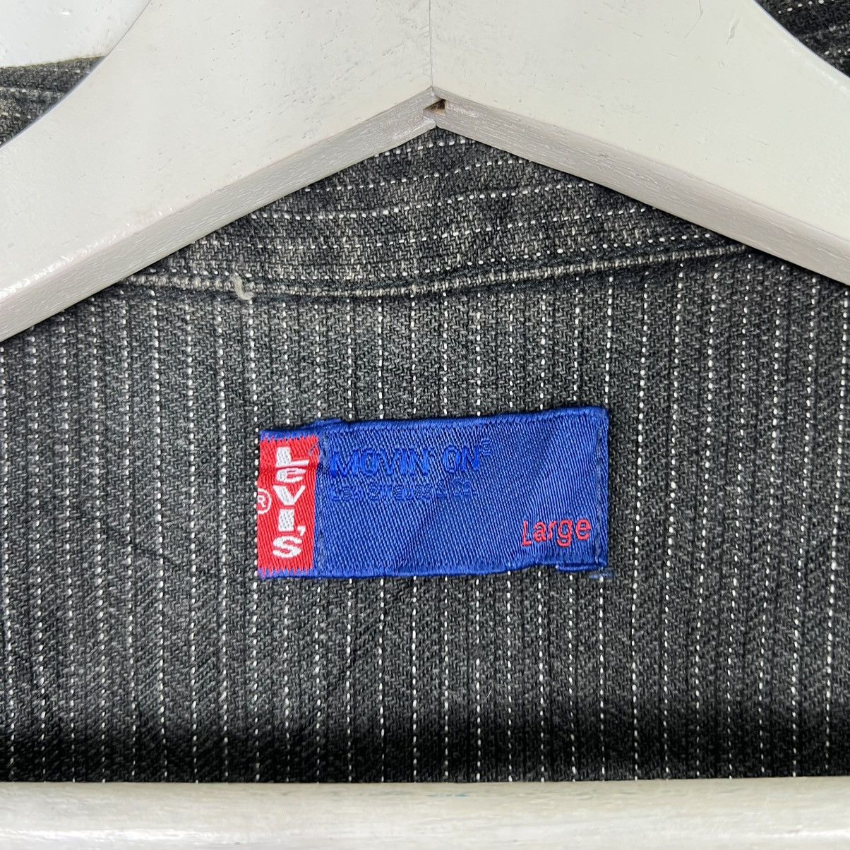 Levi's × Levi's Vintage Clothing 🔥 LEVIS MOVIN ON HIKORY PINSTRIPE ZIPPER JACKET Size US L / EU 52-54 / 3 - 10 Thumbnail