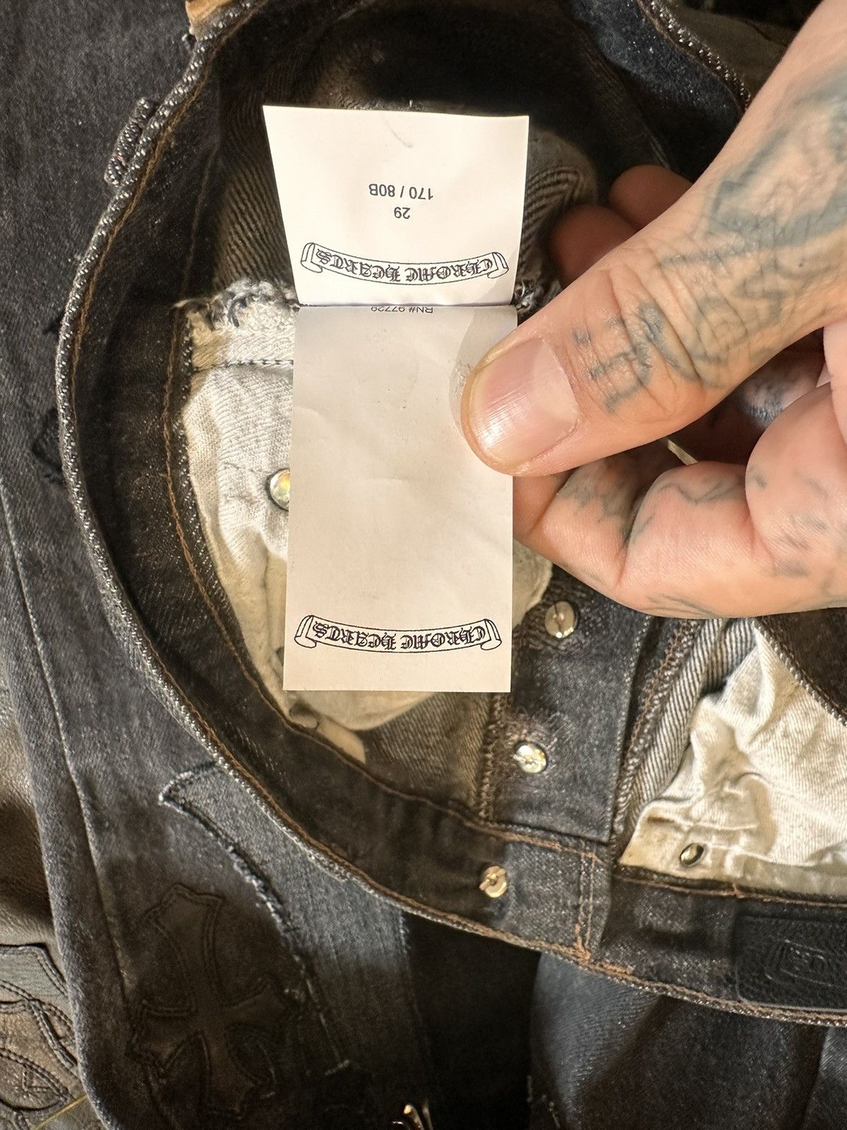 Chrome Hearts CHROME HEARTS INSANE CROSS PATCH JEANS 29 or 30 Size US 29 - 18 Thumbnail