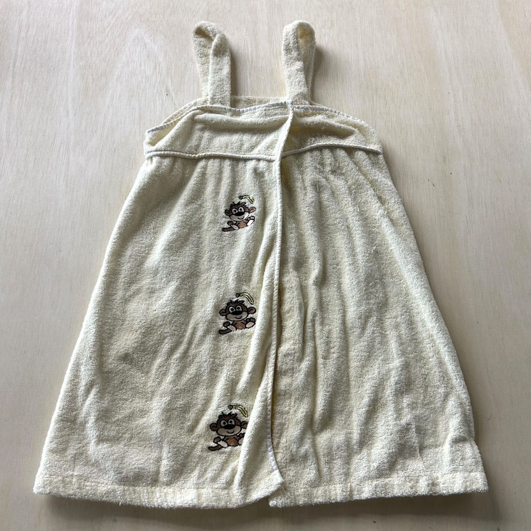 Vintage Y2K Terry Cloth Monkey Embroidered Sleeveless Sundress Cover Up - Women/M Size M / US 6-8 / IT 42-44 - 3 Thumbnail