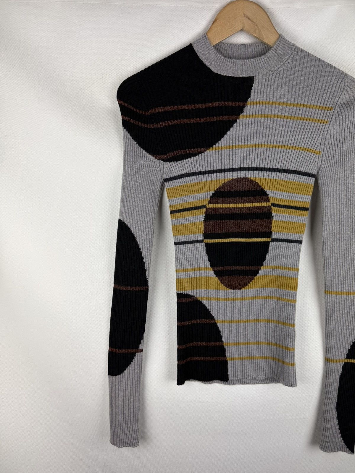 Maison Margiela Margiela Runaway Geometric Pattern Wool Sweater Pullover Size S / US 4 / IT 40 - 2 Thumbnail