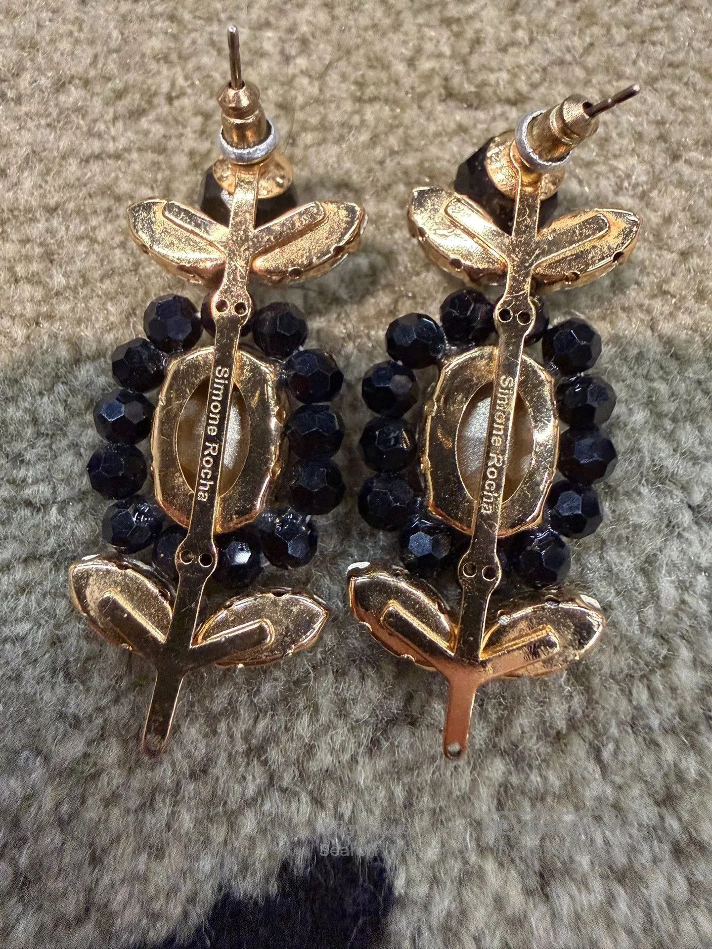Simone Rocha Simone Rocha Small Flower Ruby Earrings. Size ONE SIZE - 2 Thumbnail