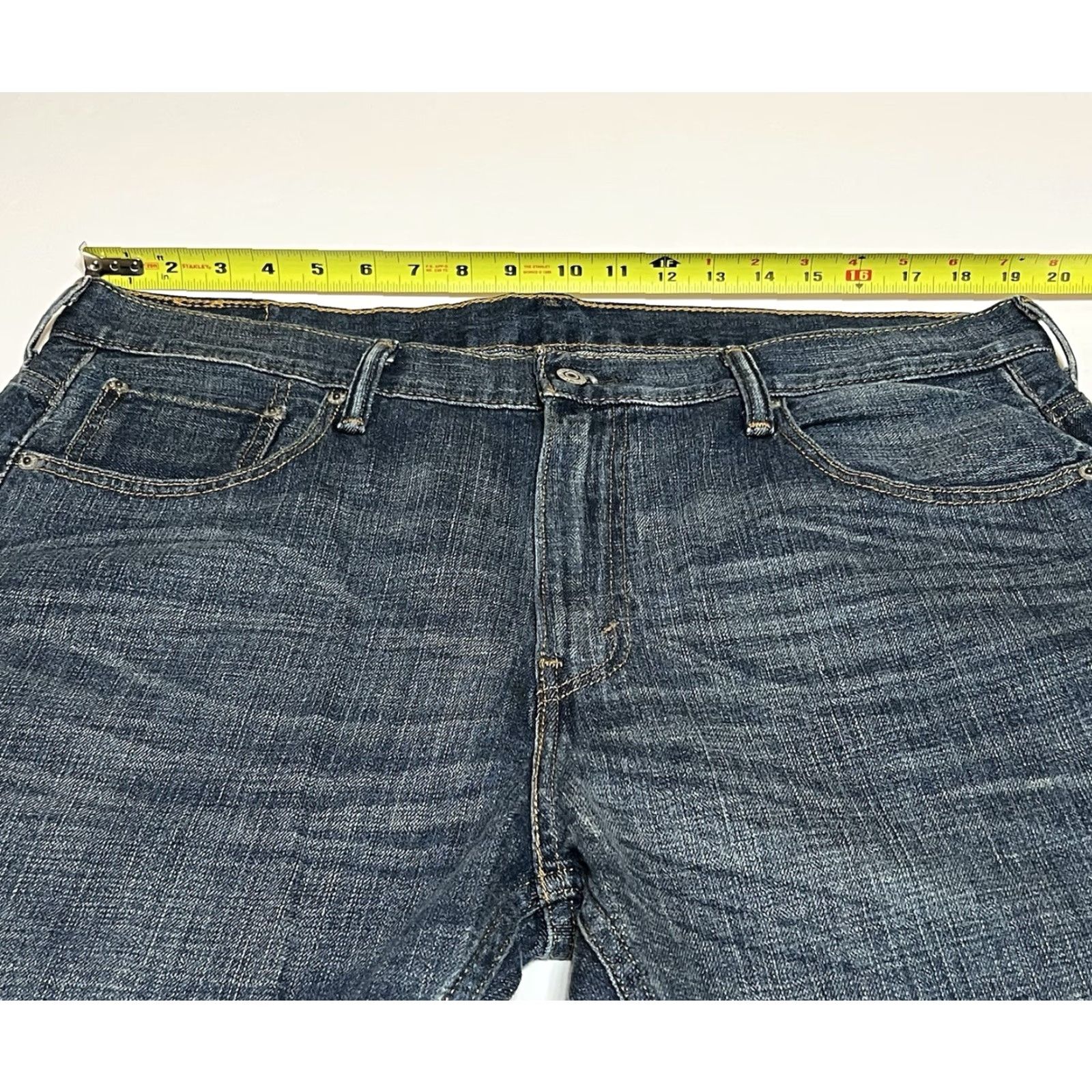 Levi's Levi's 569 Jeans Men Regular 38x32 Blue Denim Straight Relaxed 5-Pocket Zip Closure Vintage N/A Size US 38 / EU 54 - 3 Thumbnail