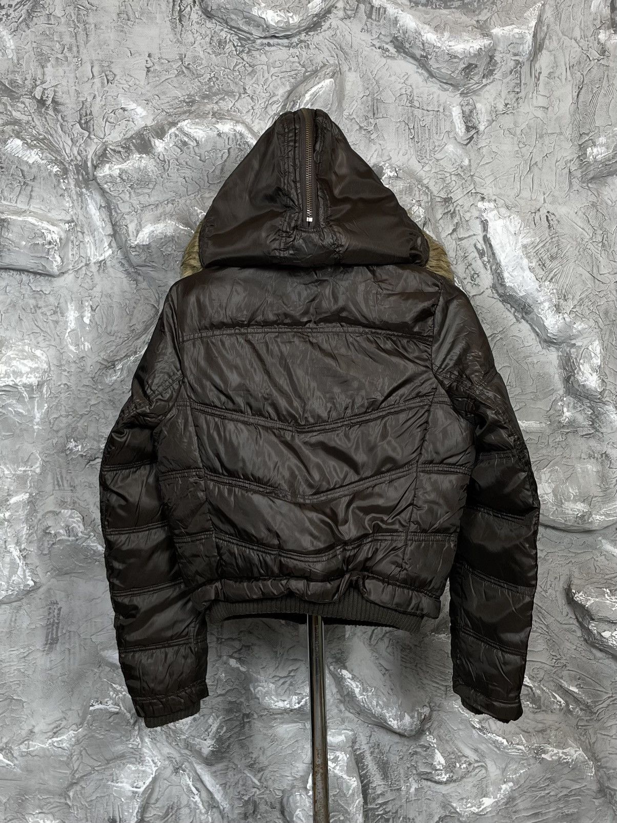 20471120 Y2K Fur Zip Hood Bomber Jacket Hysteric Glamour Japan Style Size US S / EU 44-46 / 1 - 2 Thumbnail