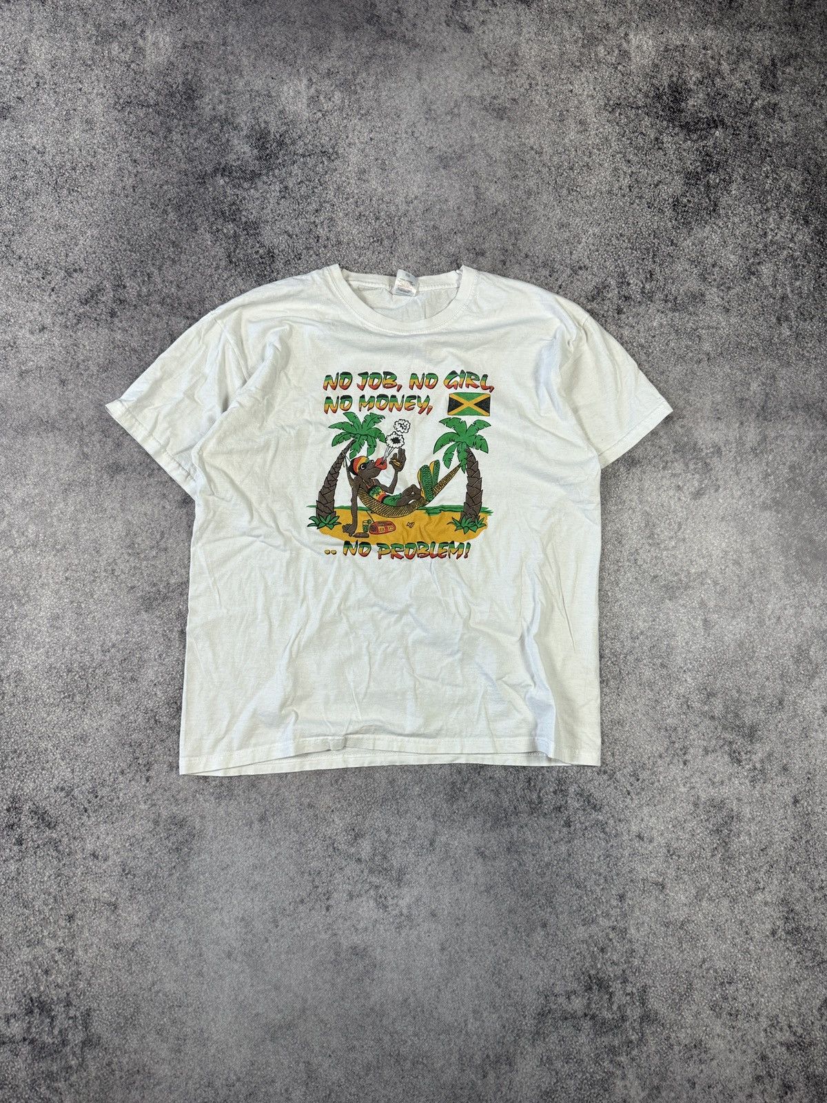 Vintage Vintage No Job, No Girl,No Money, No Problems Logo T-shirt Size US XL / EU 56 / 4 - 1 Thumbnail