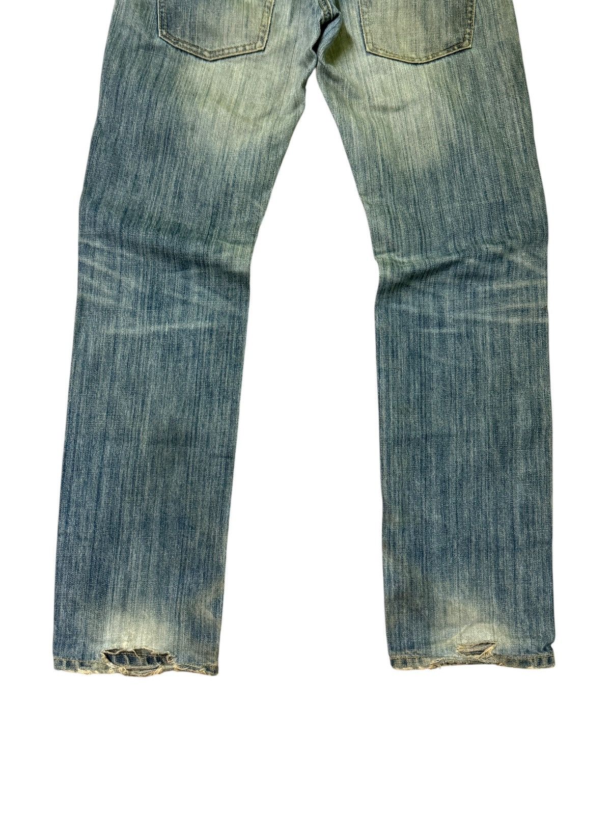 Hysteric Glamour × Japanese Brand LUCKY STORE DOUBLE WAIST JUNYAWATANBE STYLE DISTRESSED DENIM Size US 30 / EU 46 - 15 Thumbnail