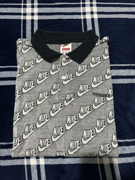 Supreme nike cheap jacquard polo