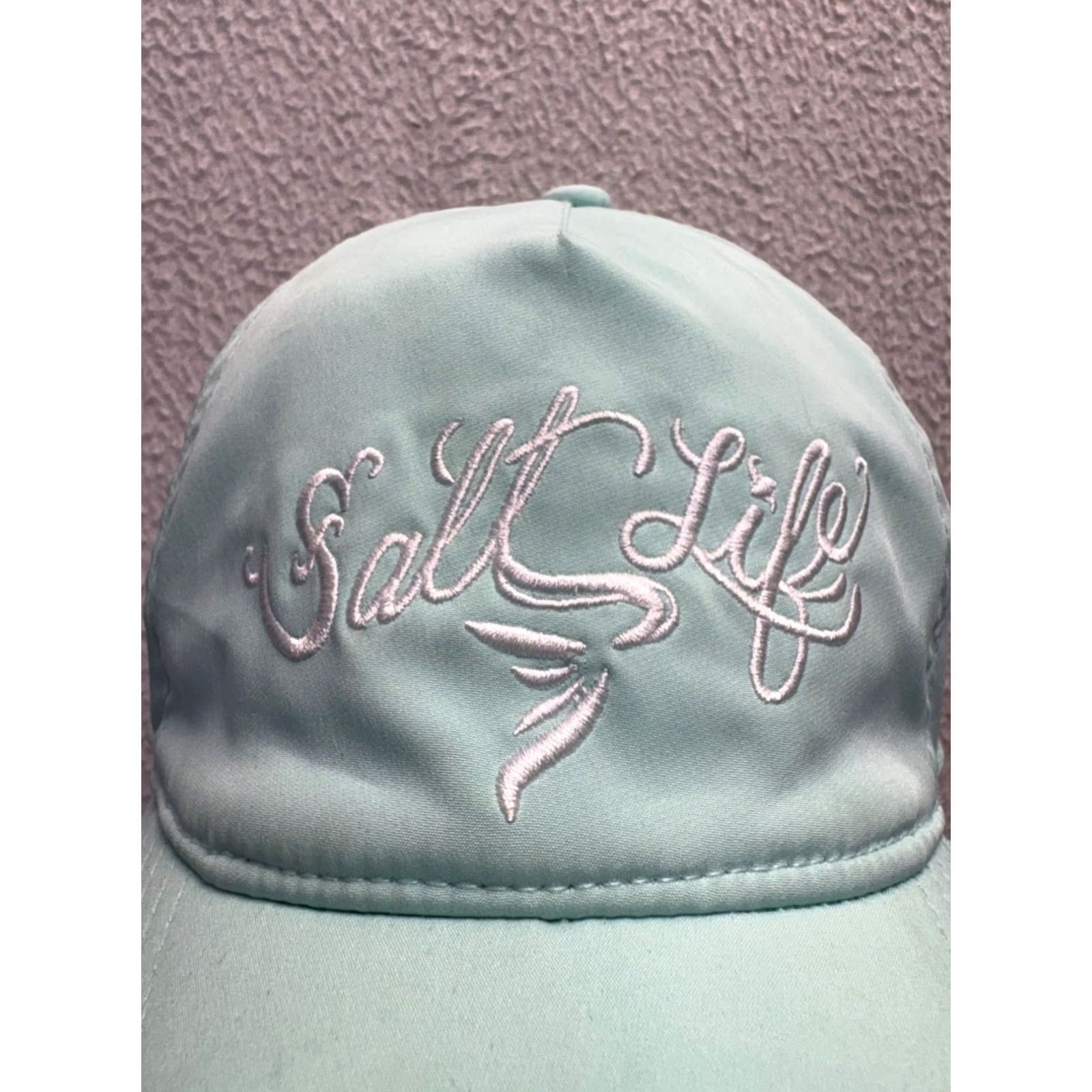 Vintage Salt Life Cap One Size Green Mint Baseball With White Embroidery Adjustable Strap 360B Size ONE SIZE - 5 Thumbnail
