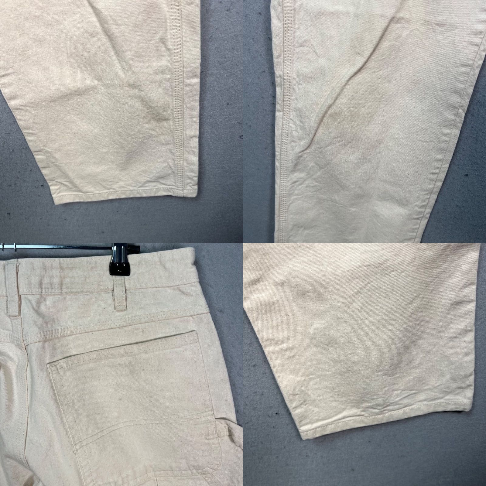 Dickies Dickies Mens Size 32 x 30 Ivory White Carpenter Double Knee Pants 100% Cotton Size US 32 / EU 48 - 9 Thumbnail