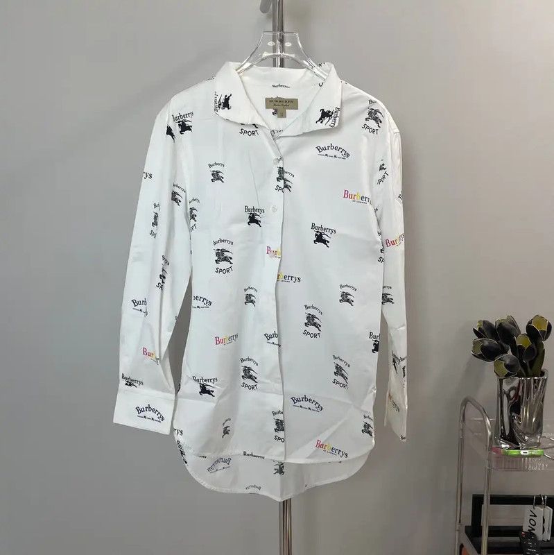 Burberry Burberry White Cotton Women's Shirt Size M / US 6-8 / IT 42-44 - 1 Thumbnail
