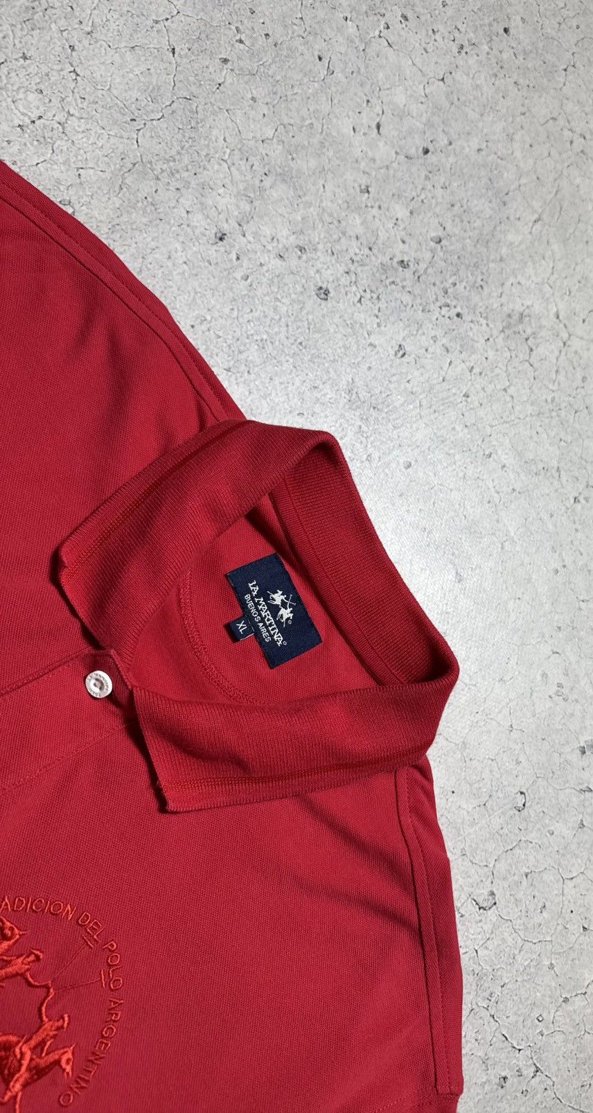 La Martina La Martina #3 Big Logo Polo Shirt Luxury Red Size XL Size US XL / EU 56 / 4 - 7 Thumbnail