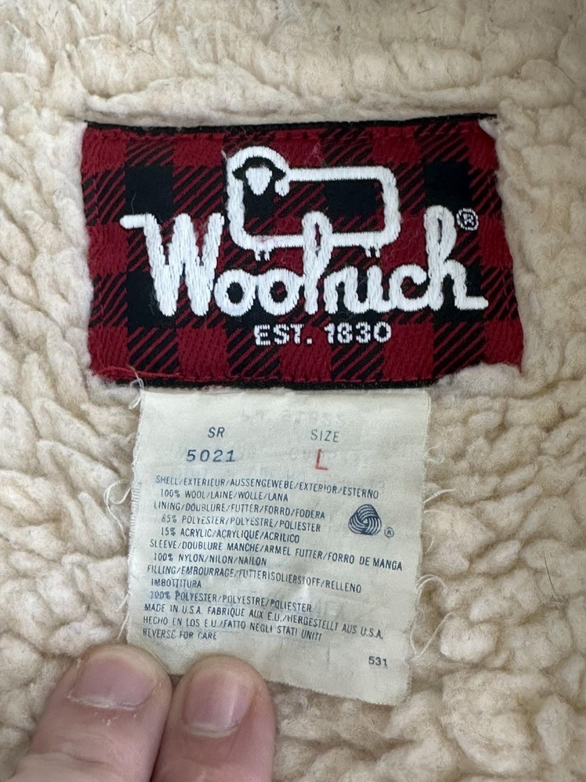 Vintage Woolrich Made in USA Wool Cropped Bomber L Size US L / EU 52-54 / 3 - 3 Thumbnail
