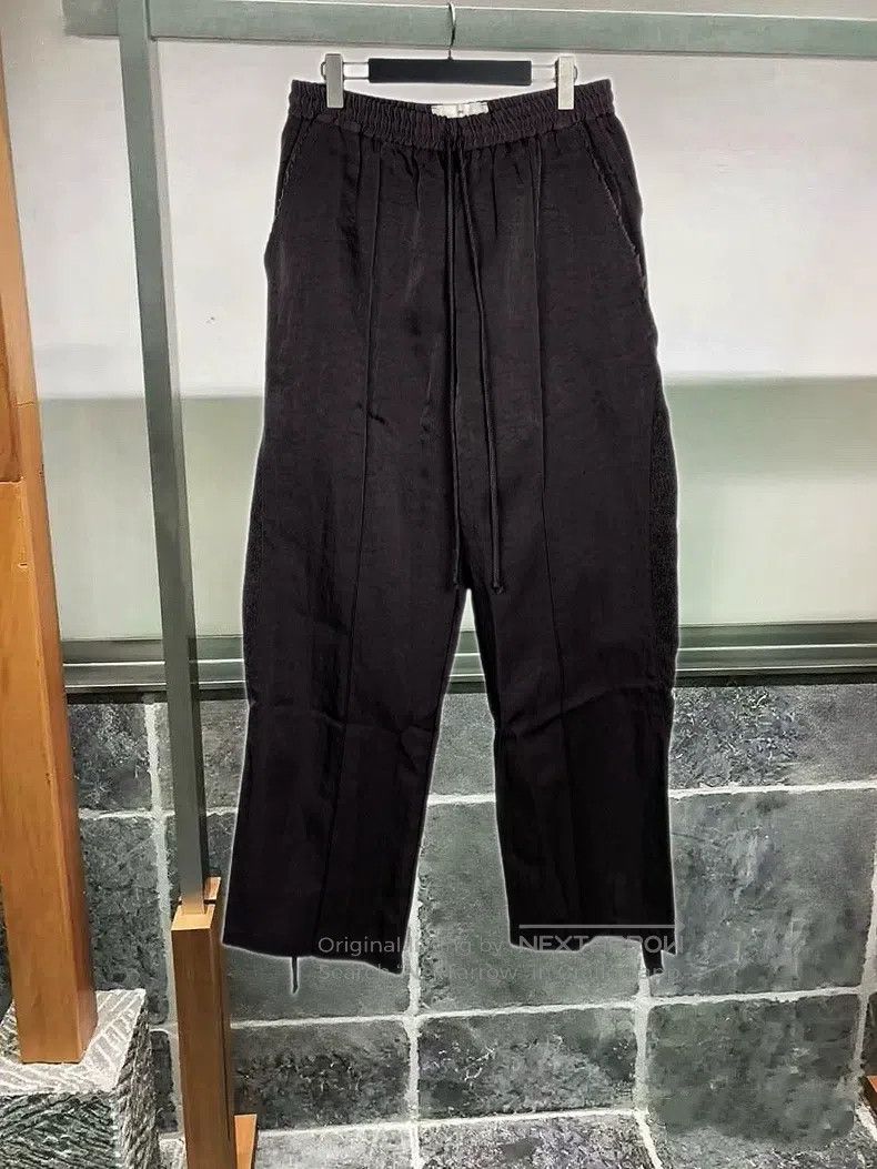 Song For The Mute SONG FOR THE MUTE Black ribbon casual pants Size US 32 / EU 48 - 1 Thumbnail