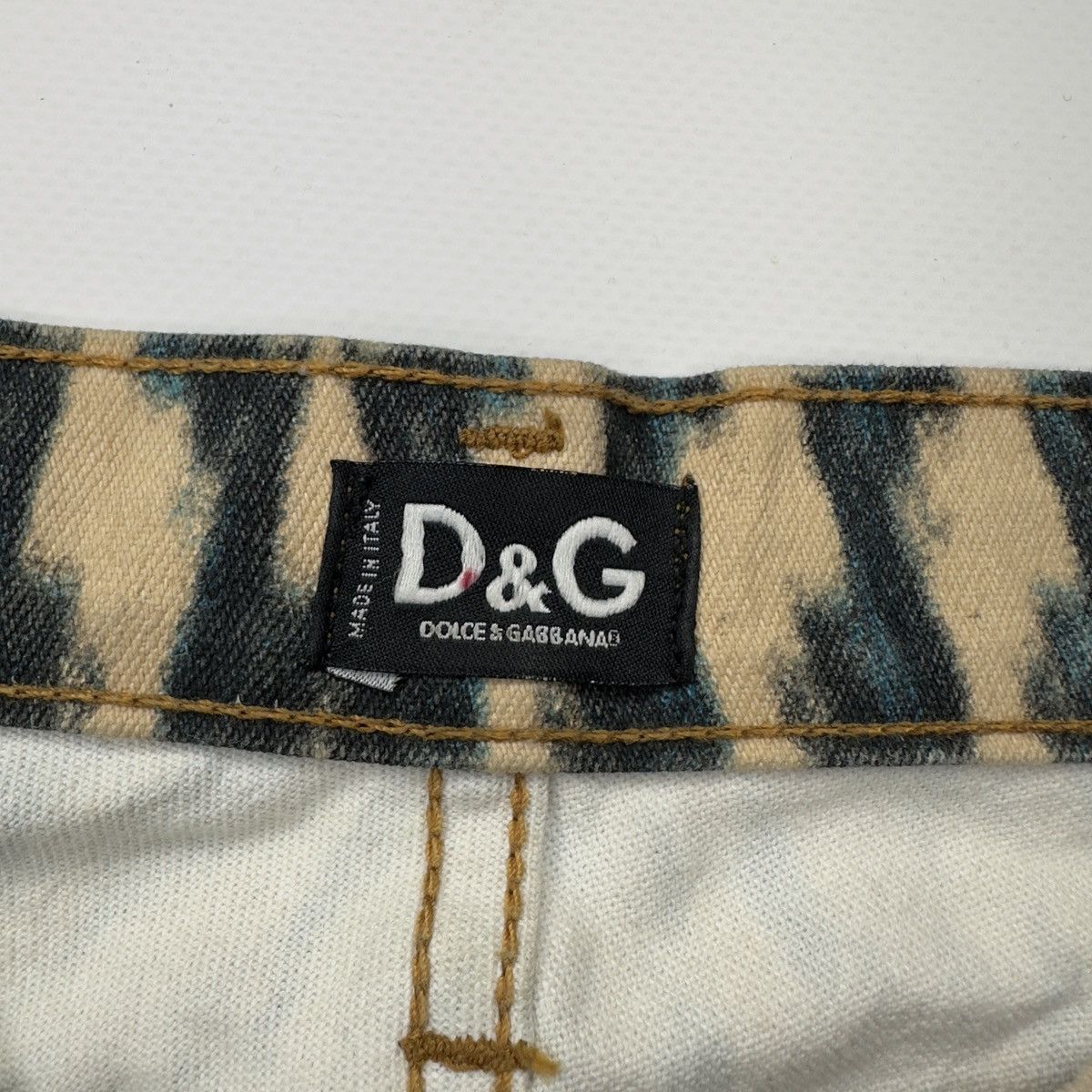 Dolce & Gabbana Vintage Dolce & Gabbana Striped Pattern Jeans – Size 28/42 Size 28" / US 6 / IT 42 - 8 Thumbnail