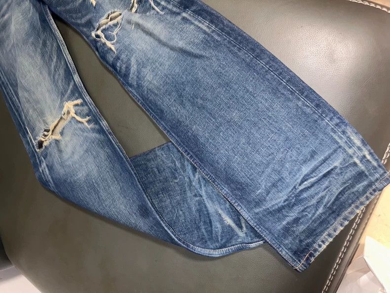 Celine Celine 2024SS Water Wash Knife Cut Blue jeans 2503-Nextarro Size US 29 - 3 Thumbnail
