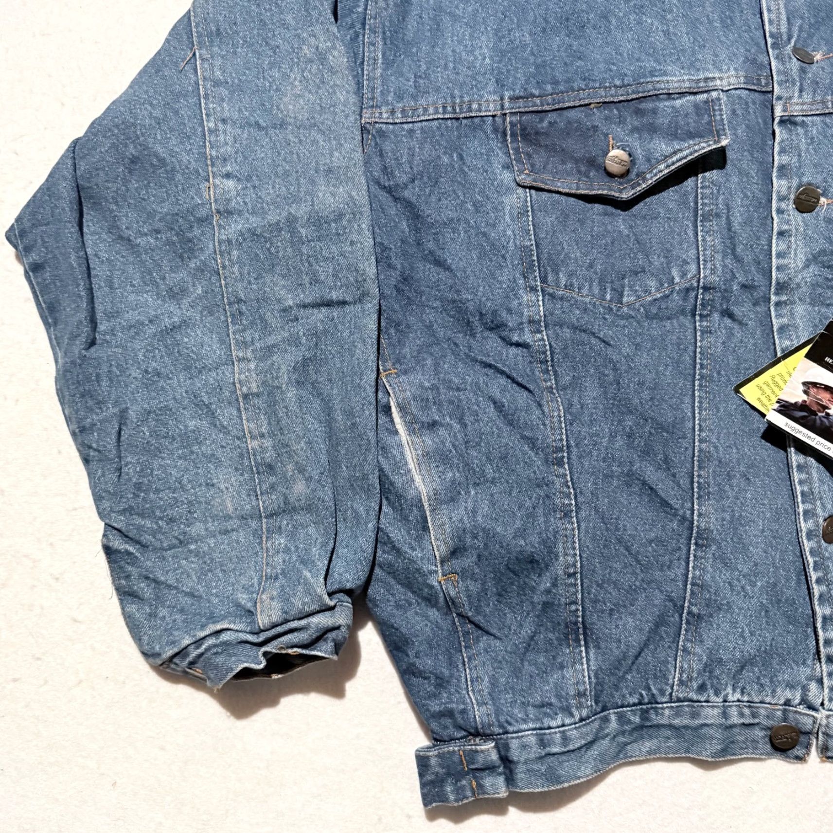 Denime VINTAGE Grit Iron Workwear Heavy Construction Jacket Men's Blue Denim Pockets 2XL NWT Size US XXL / EU 58 / 5 - 5 Thumbnail