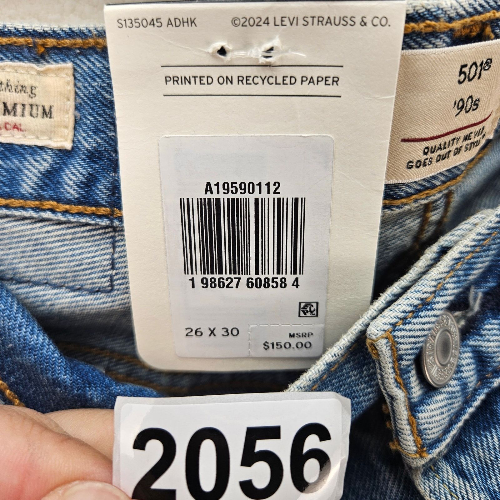 Levi's LEVI'S 501 X BEYONCE 90S STRAIGHT JEANS 26X30 CRYSTAL Size 26" / US 2 / IT 38 - 5 Thumbnail