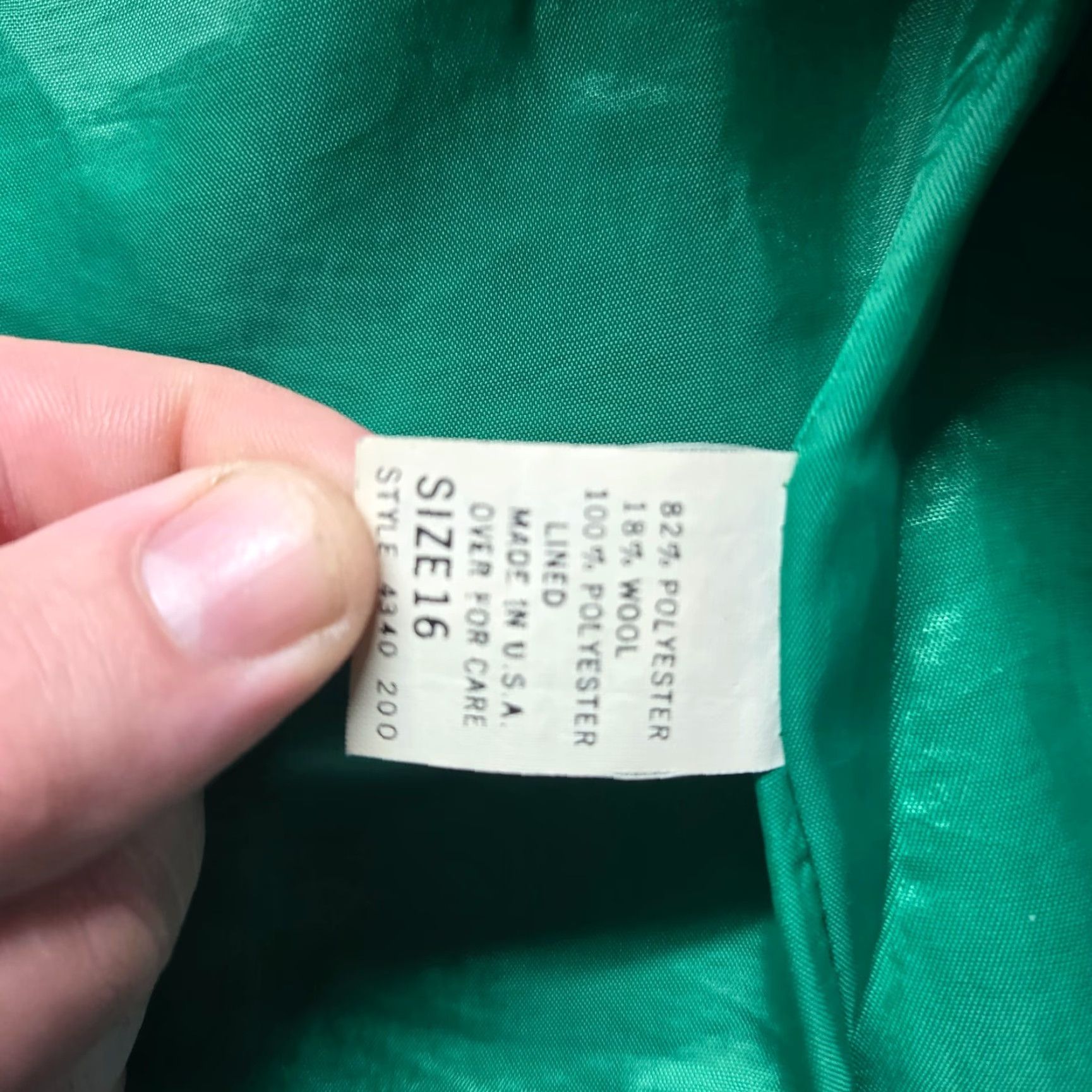 Vintage Vintage Leslie Fay Green Jacket Coat Long Sleeve Adult Women's Size 16 Size XXL / US 16-18 / IT 52-54 - 6 Thumbnail
