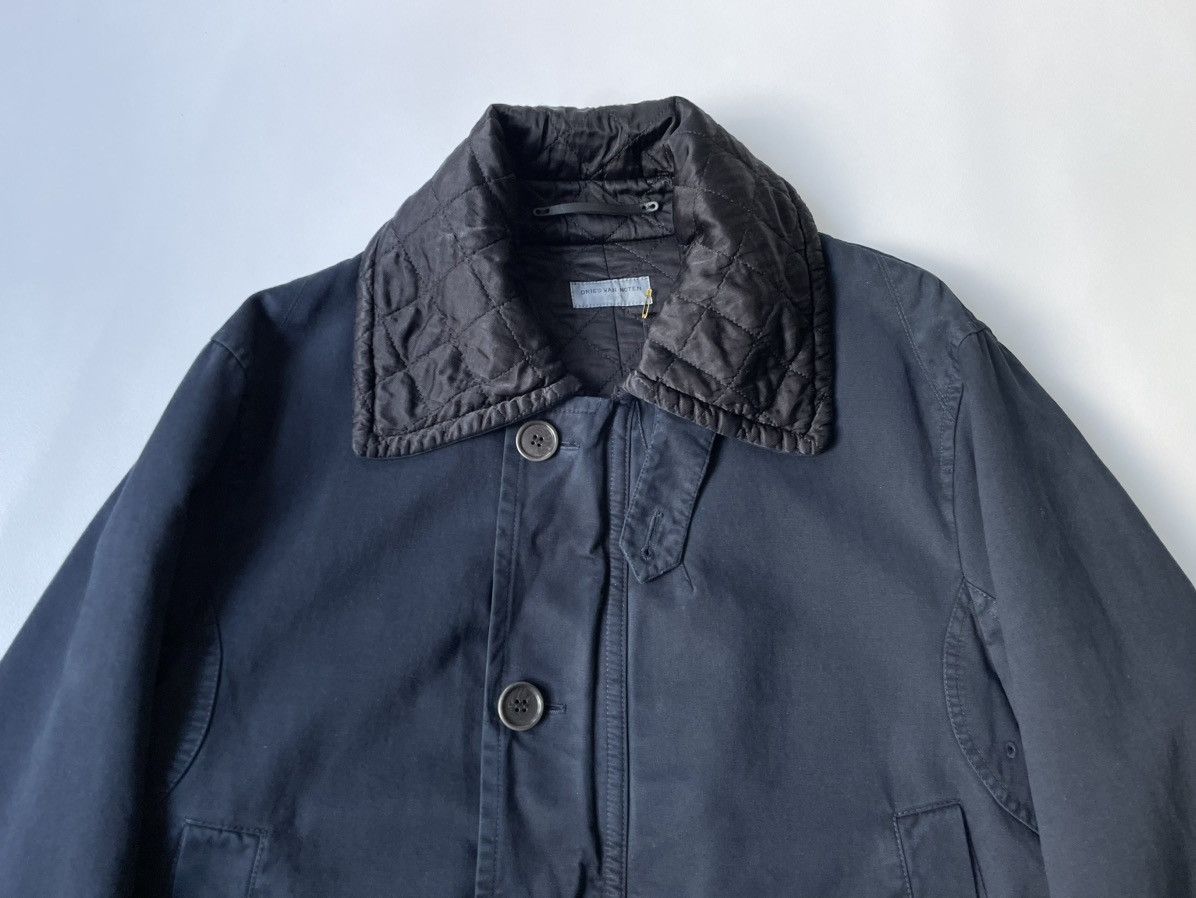Dries Van Noten Quilted Collar Blue Utility Parka Size US L / EU 52-54 / 3 - 4 Thumbnail