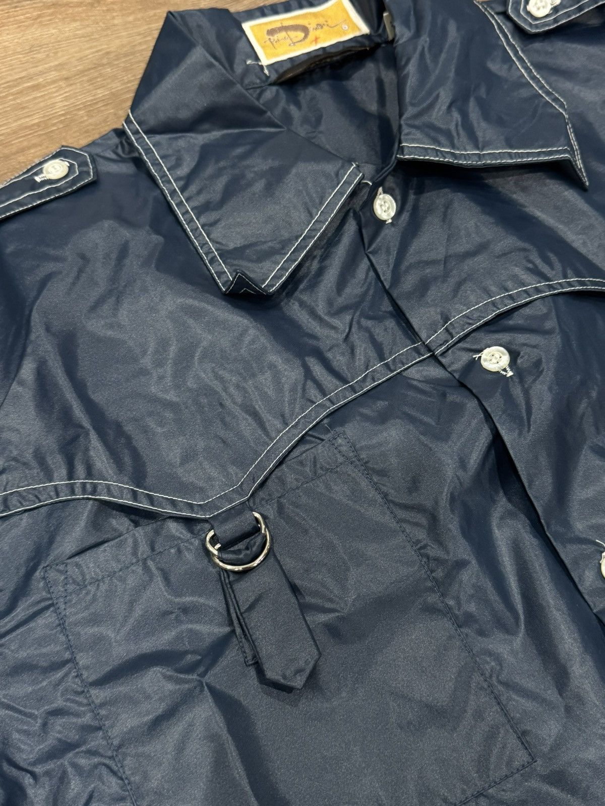 Vintage Vintage 60s Contrast Stitch Utility Shirt - Navy Tactical Size US M / EU 48-50 / 2 - 5 Thumbnail