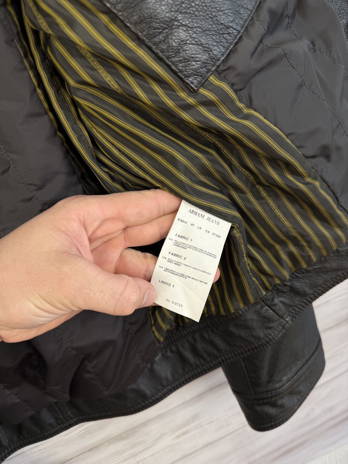 Armani Armani Jeans Leather Jacket Size US L / EU 52-54 / 3 - 20 Thumbnail