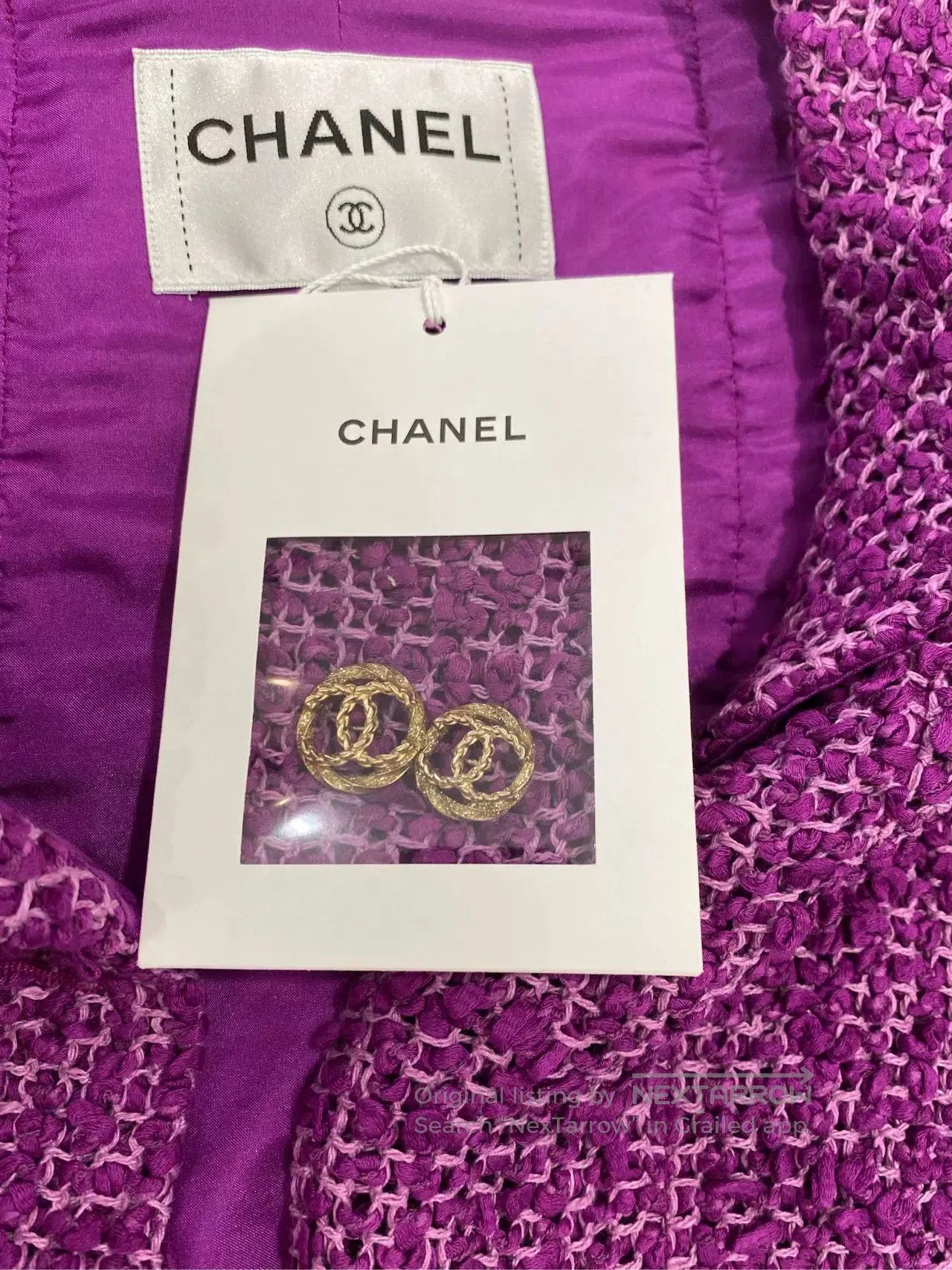 Chanel Chanel 21C Purple Knit Coat FR36. Size US S / EU 44-46 / 1 - 4 Thumbnail