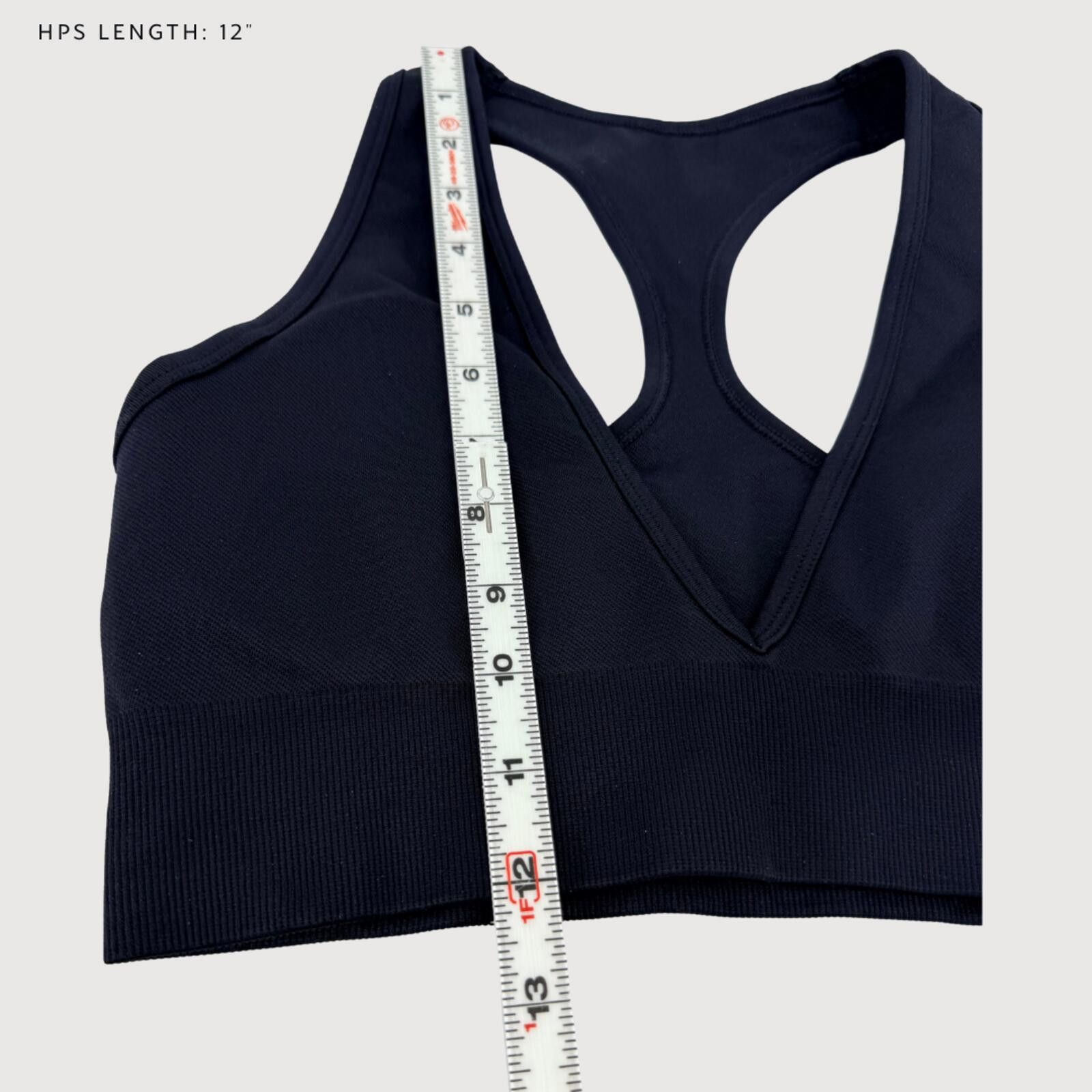 CSB CSB Nyla Racerback Ribbed Sports Bra Black Size ONE SIZE - 5 Thumbnail