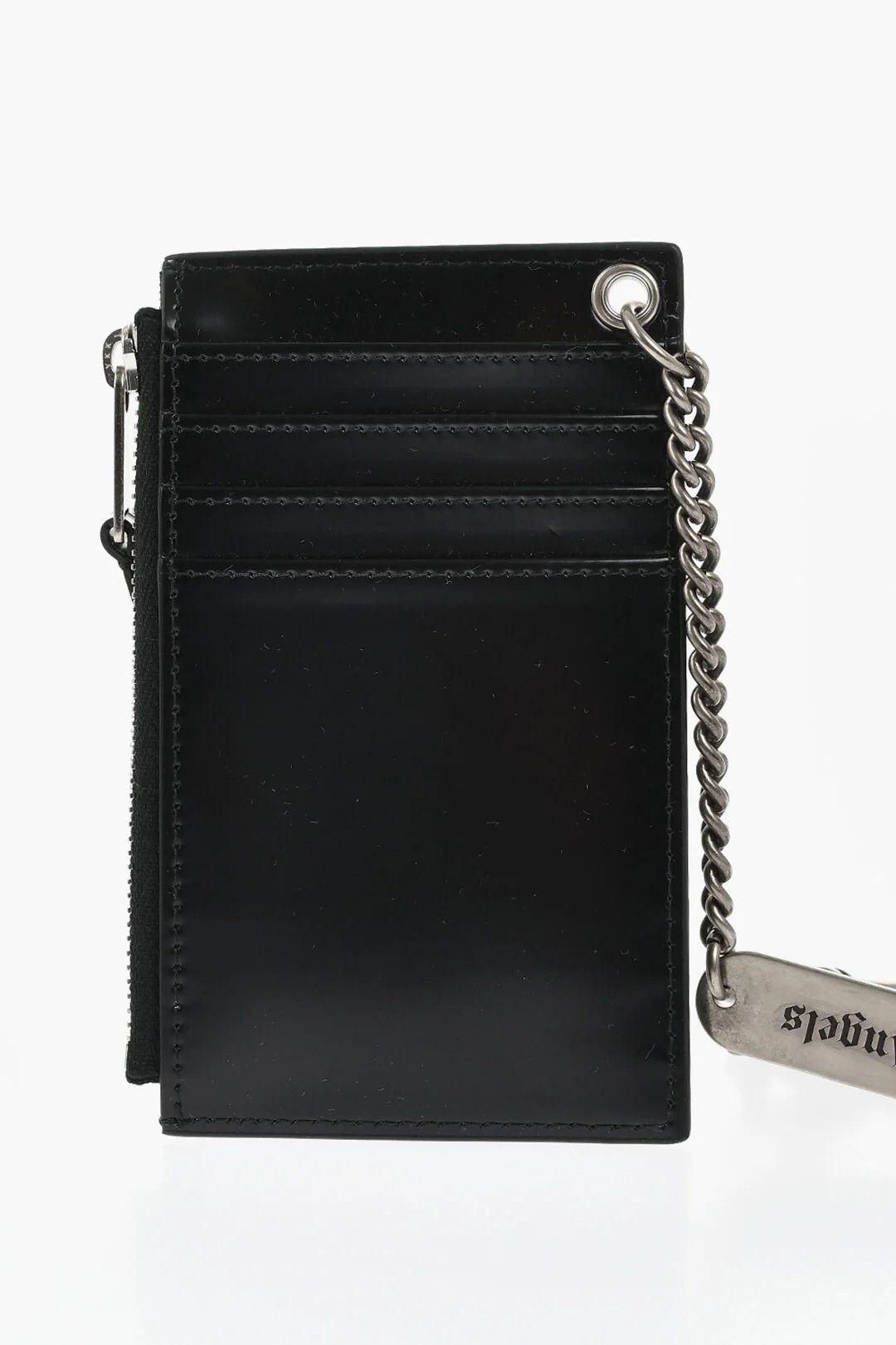 Palm Angels og1mm0326 Size: OS / Glossy Leather Card Holder in Black Size ONE SIZE - 3 Thumbnail