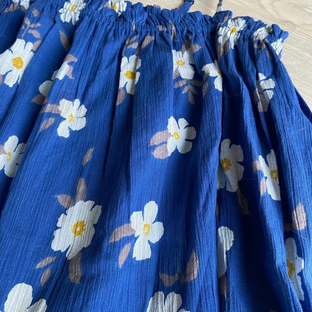 Michael Stars Michael Stars Blue Floral Tank Top Size M / US 6-8 / IT 42-44 - 4 Thumbnail