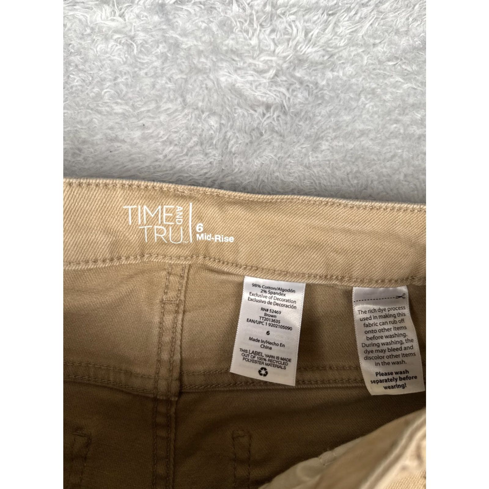 Vintage Time And Tru Pants Womens 6 Brown Mid Rise Cropped Chino Stretch Distressed Pockets Capris Casual Womens Size 28" / US 6 / IT 42 - 6 Thumbnail