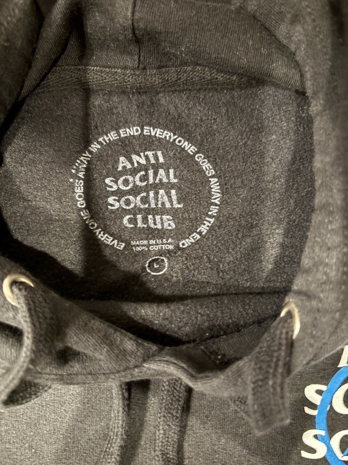 Anti Social Social Club × Fragment Design Anti Social Social Club x Fragment Hoodie Black/Blue Size US L / EU 52-54 / 3 - 3 Thumbnail