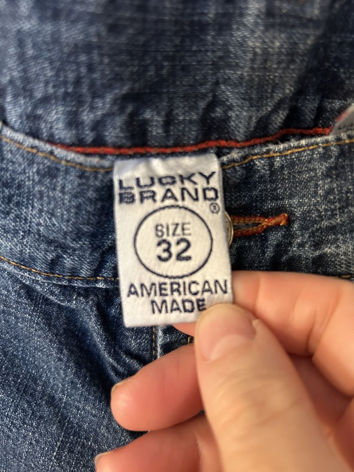 Lucky Brand Jeans: lucky brand red label distressed sz 32 sz 6 md in us Size 32" / US 10 / IT 46 - 4 Thumbnail