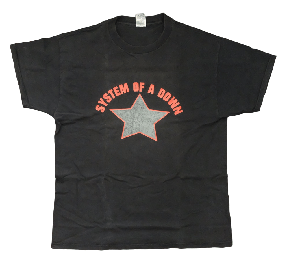 image of Band Tees Vintage System Of A Down - Toxicity in Black, Men's (Size XL)