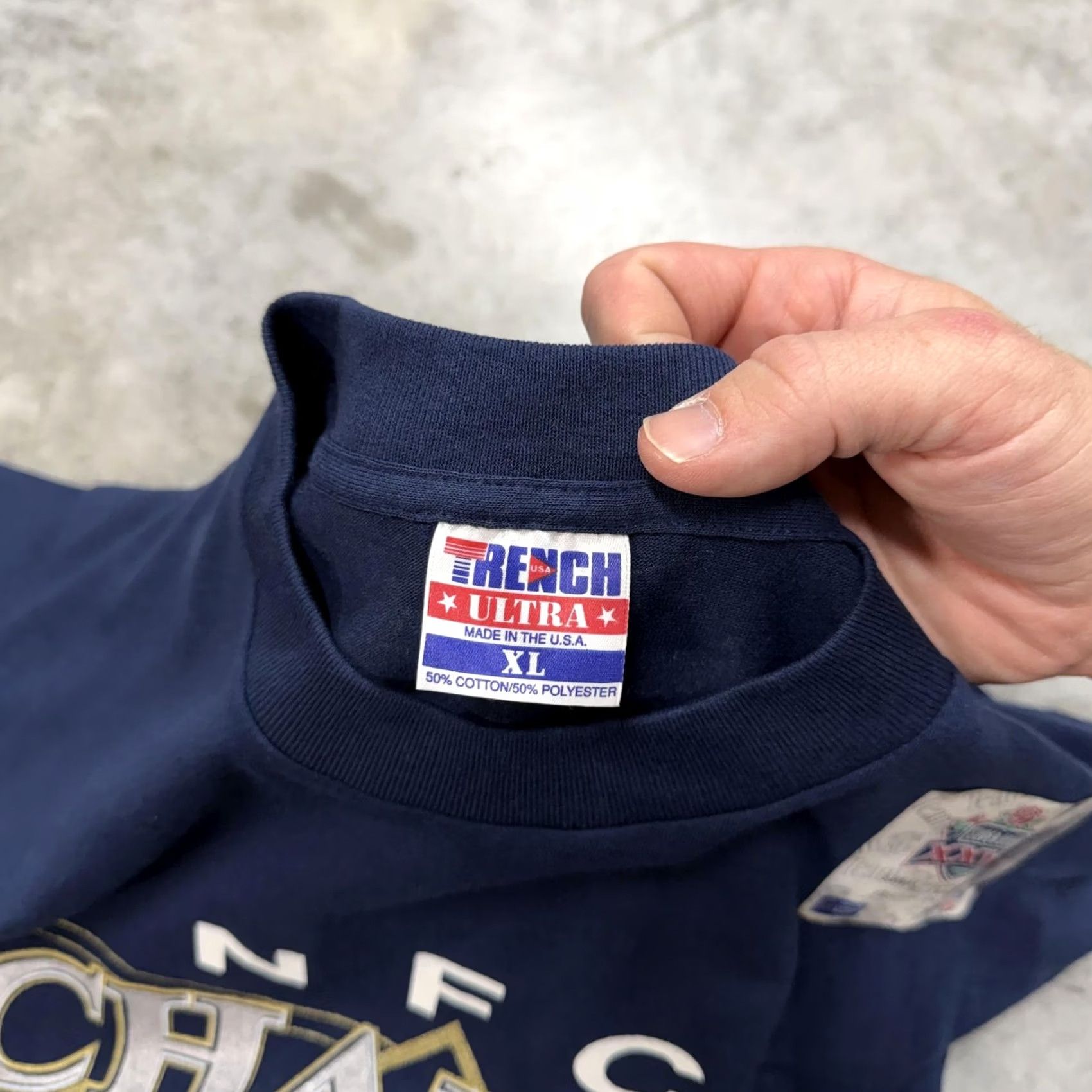 Vintage VINTAGE Dallas Cowboys Shirt Mens XL Blue NFC Champs Trench 90s Tee Short Sleeve Crew Neck Graphic Print NFL Stadium Size US XL / EU 56 / 4 - 5 Thumbnail