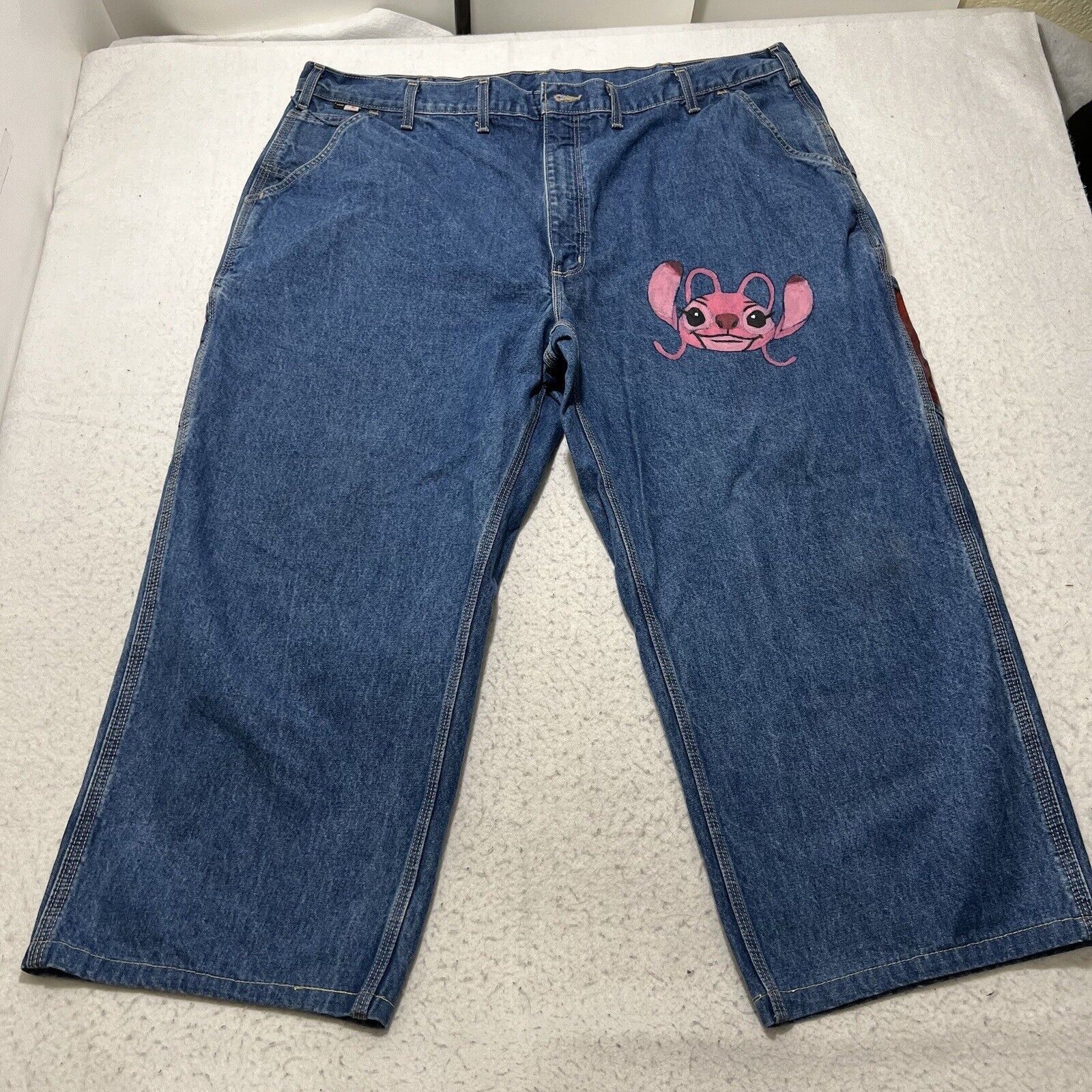 Carhartt Carhartt FR 44x26 Dungaree Jeans DIY Lilo n’ Stitch Angel Size US 44 / EU 60 - 2 Thumbnail